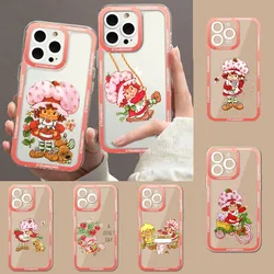 V-Vintage-D-Strawberry Shortcake Phone Case For IPhone 11 12 13 Mini Pro Max 14 Pro Max Iphone15 15promax Case Shell Funda Cover