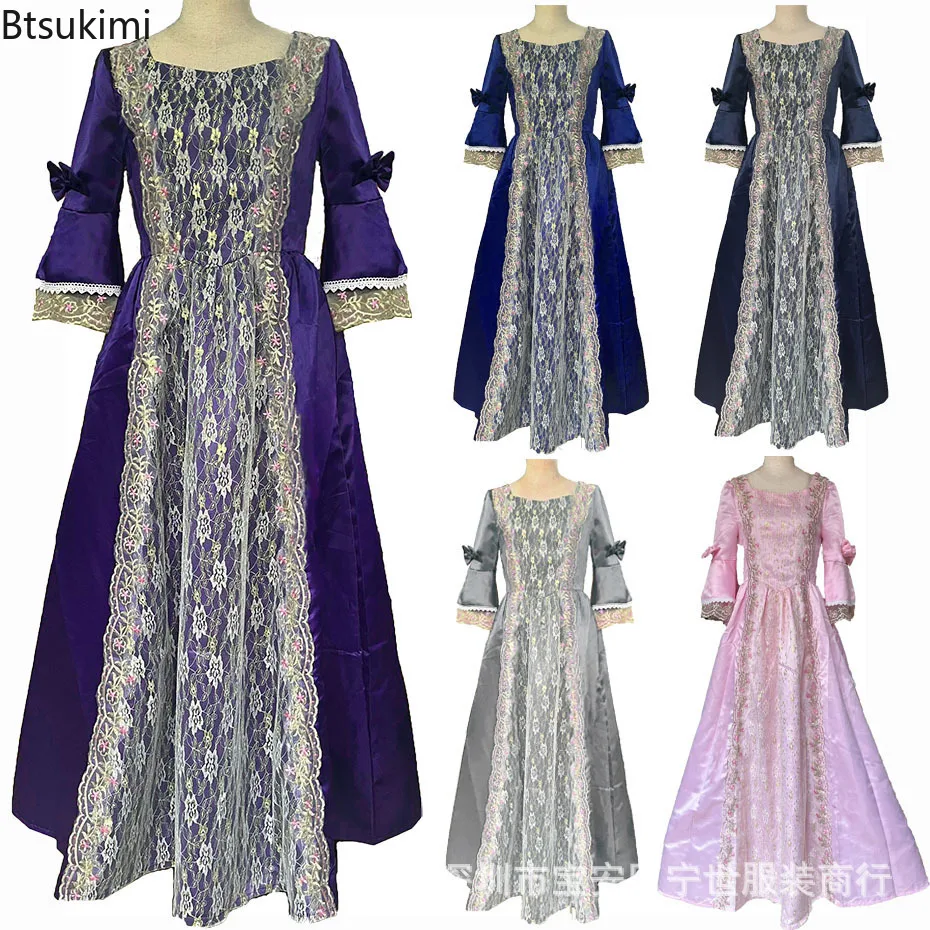 Women Medieval Dress 18th Century Retro Royal Style Lace Bow Decor Bell Sleeve Hallowen Party Perform Patchwork Satin Dresses - AliExpress 200000532 Women Medieval Dress 18th Century Retro Royal Style Lace Bow Decor Bell Sleeve Hallowen Party Perform Patchwork Satin Dresses - AliExpress 200000532