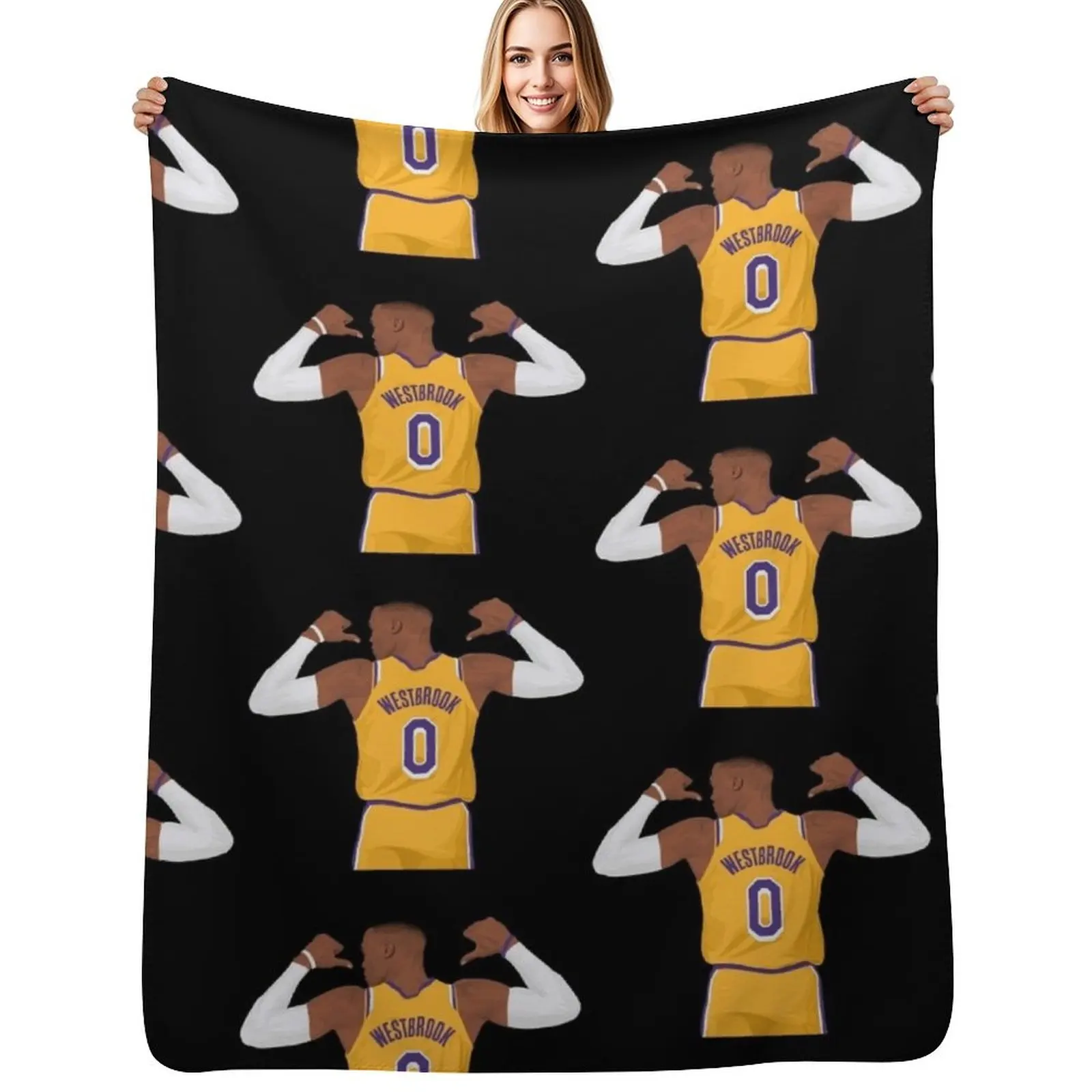 

Russell Westbrook 0 Throw Blanket For Sofa Thin Sofa Quilt for winter Soft Blankets