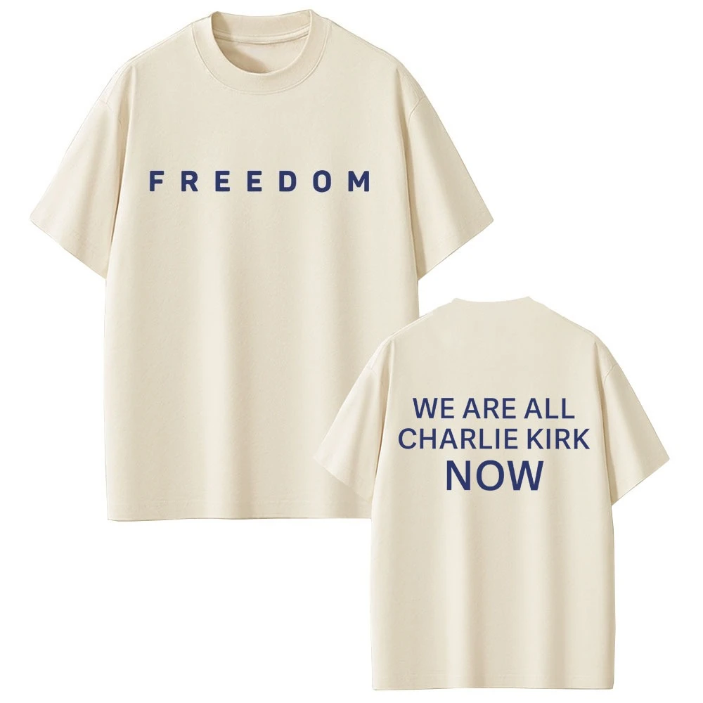 

Футболка Freedom We Are All Charlie Kirk Now, памятная футболка в честь американского героя, футболки для патриотического активизма, футболки унисекс