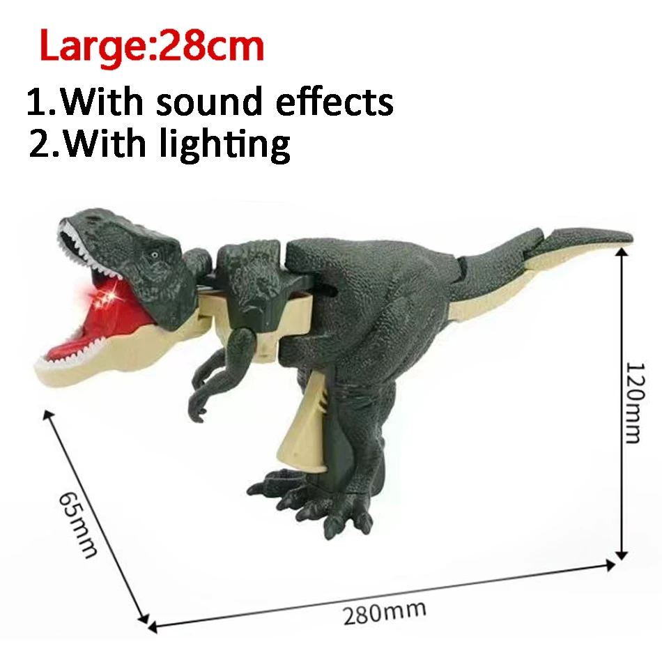 Dinozaur Zazaza dzieci prasa ręczna automatyczne ugryzienie huśtawki Model symulacyjny dinozaury zabawki tyranozaza Rex dla dzieci prezent