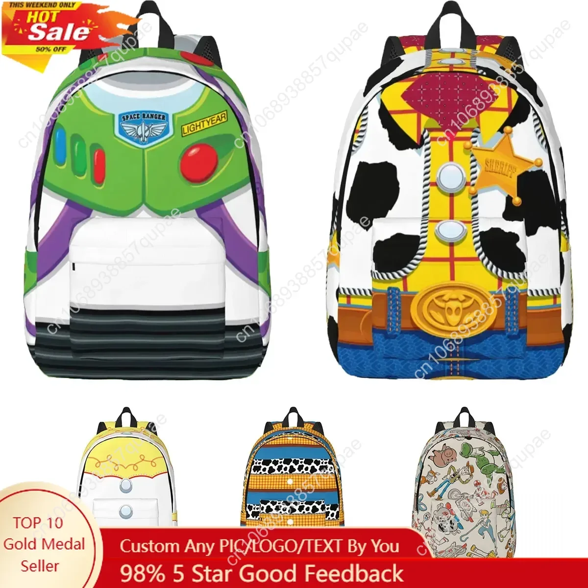 

Toy Story Buzz Lightyear's Space Suit Backpack for Men Women Teenage High School Business Daypack Laptop Canvas Bags Outdoor