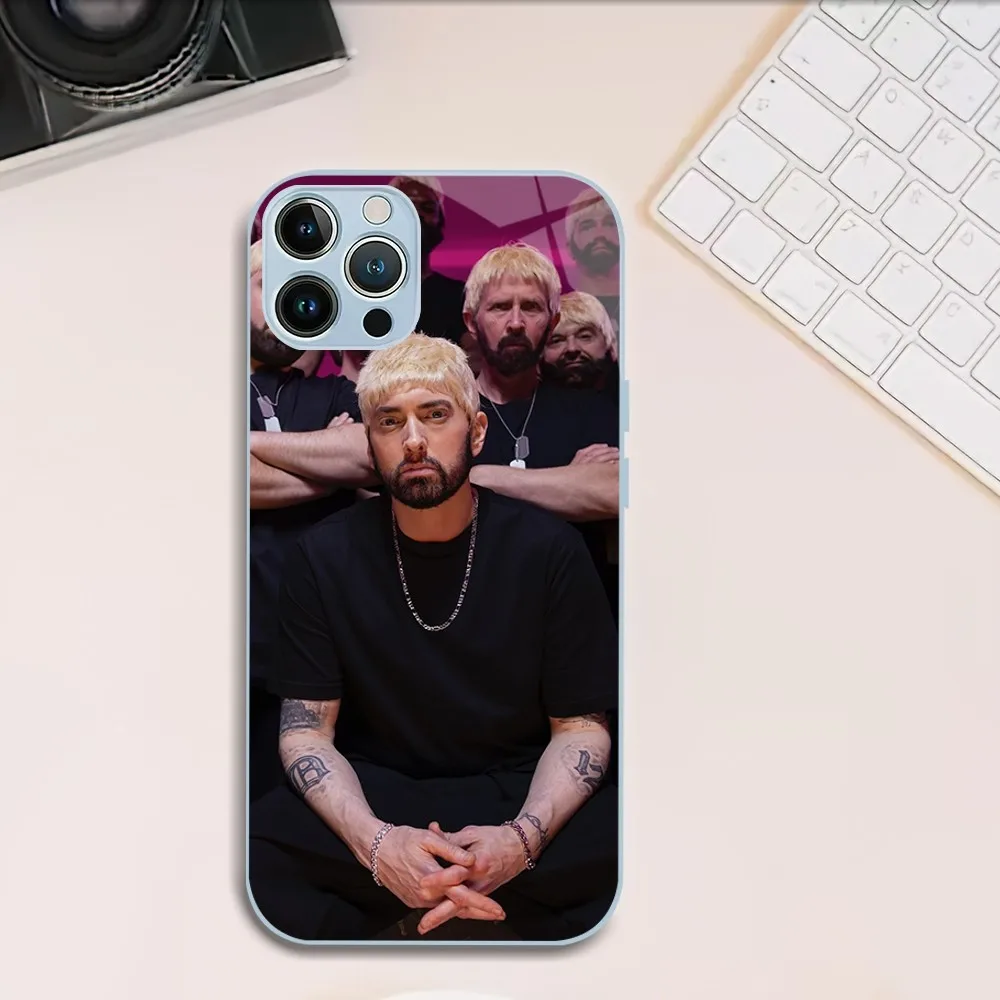 Rapper Eminem The Death of Slim Shady Phone Case For iphone Tempered Glass 11 14 12 13 Mini Pro Plus X XS MAX XR Cover