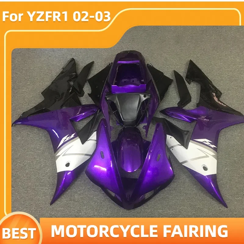 

Motorcycle Fairing kit For YZF-R1 2002 2003 YZF R1 YZFR1 02-03 purple white black Road Racing Injection Bodywork Free Custom