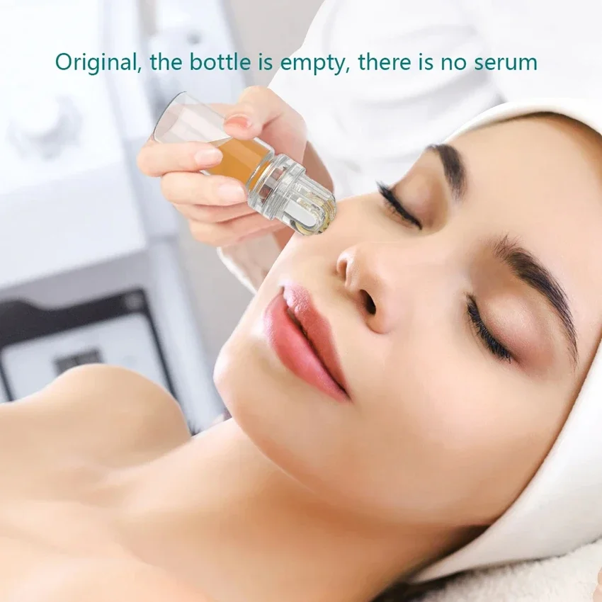 1PCS 64Pins Titanium Micro Naald Roller Huidverzorging Apparaat Thuisgebruik Lip Gezicht Brow Haar Hoofdhuid Serum Applicator