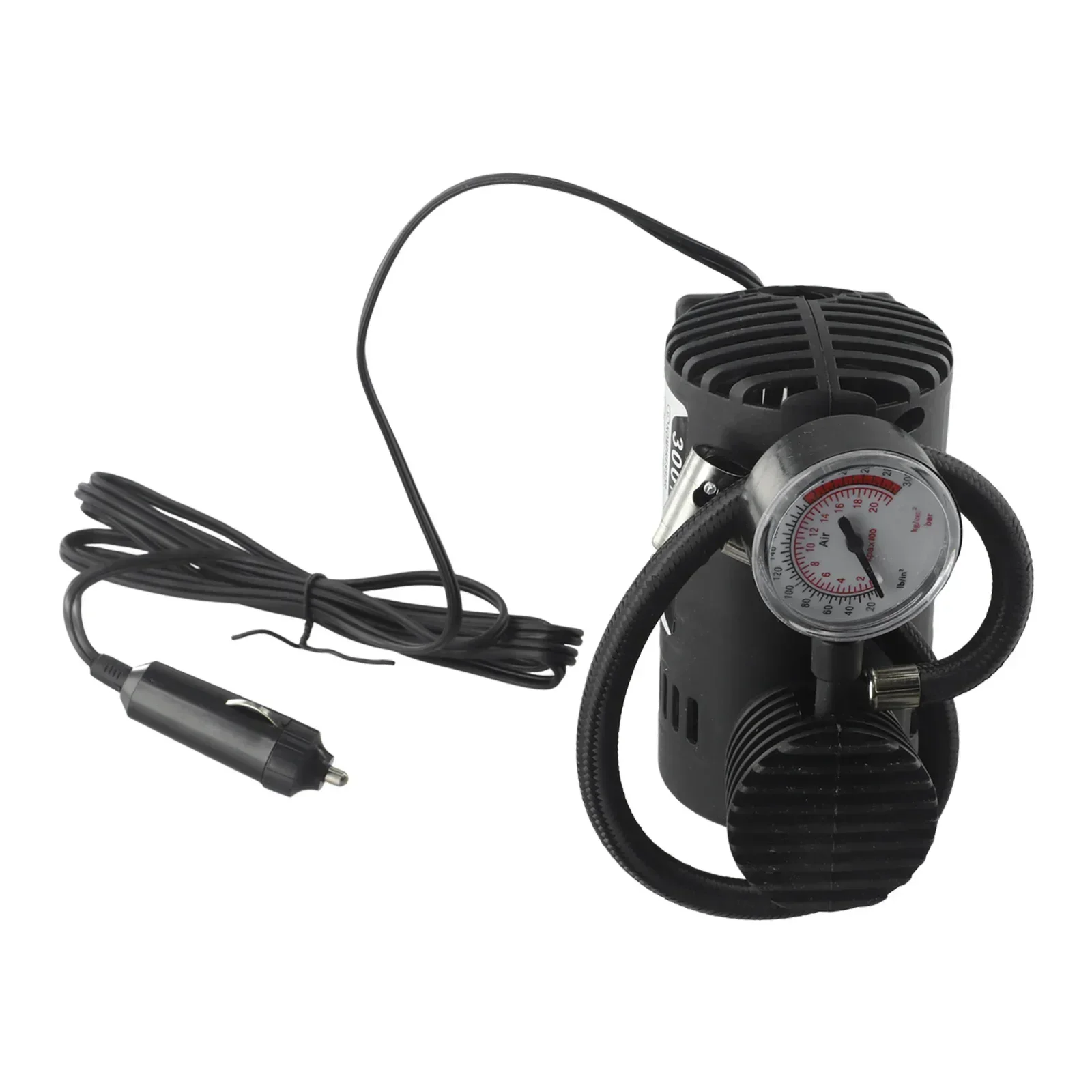 Compresor de aire portátil de 12V y 300 PSI, bomba de neumáticos para coche y camión, inflador de neumáticos eléctrico con calibre, accesorios de bomba inflable para coche