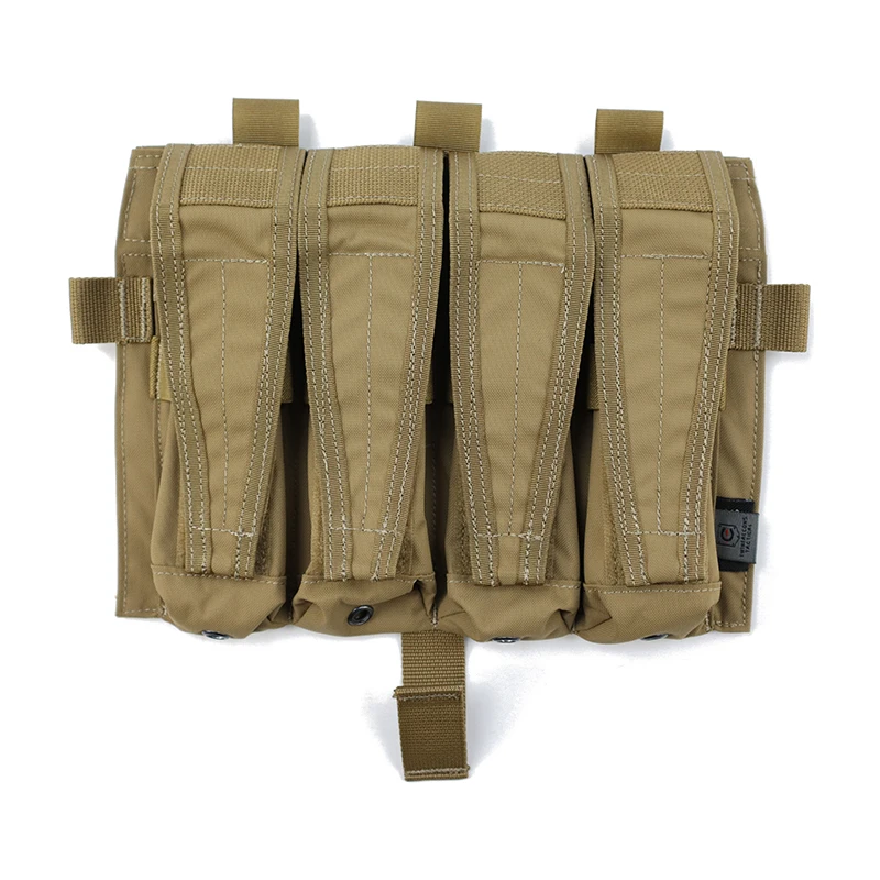 TW-M080 Delustering TwinFalcons Tactical Detachable Flap QUAD SMG Mag Pouches Panel for Plate Carrier Tactical Vest