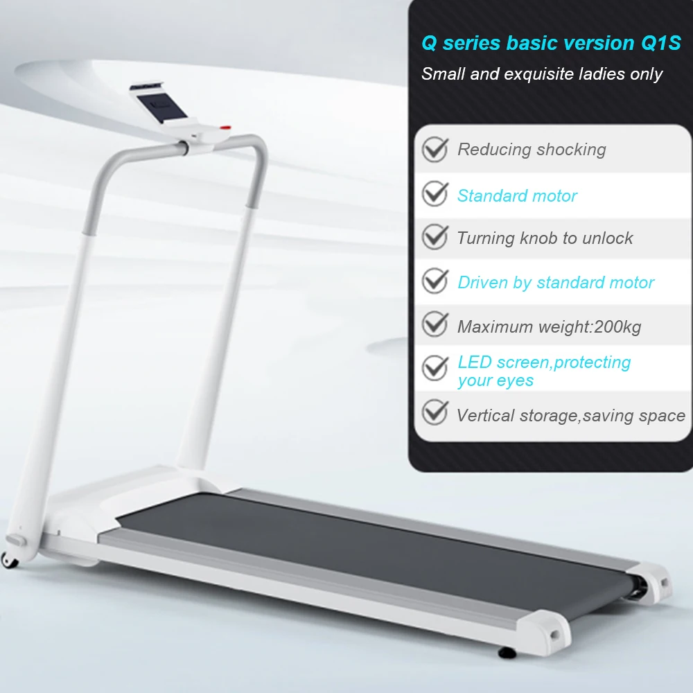 

Амортизирующая машина для ходьбы в помещении, многофункциональное складное оборудование для фитнеса, электрическая беговая дорожка с ЖК-дисплеем для домашнего спортзала 2025