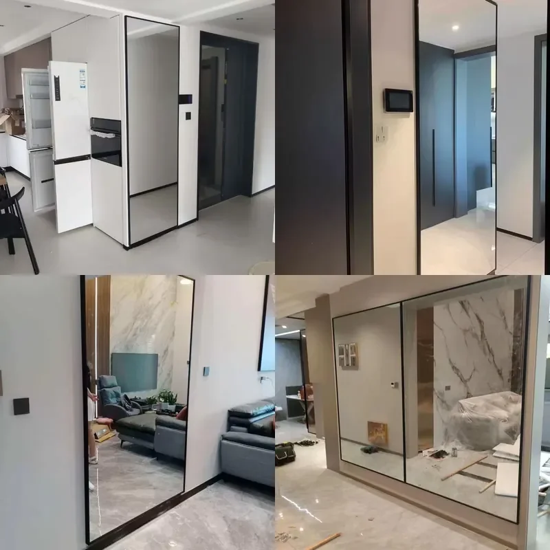 For Wall Mounted Full Length Mirror Ultra White Explosion Proof Large Floor to Ceiling Dance Studio Fitting Room Home Decor