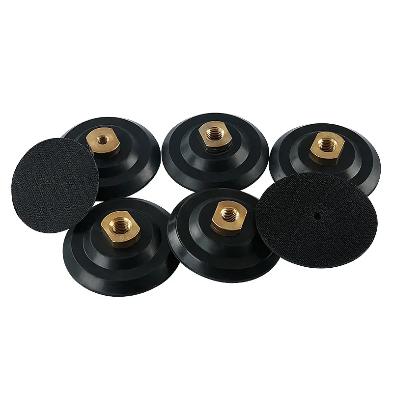 3/4/5 Inch 5/8-11/M14 Rubber Backer Pad For Diamond Polishing Pad Thread Hook Loop Sanding Disc Backing Holder Polisher Adapter