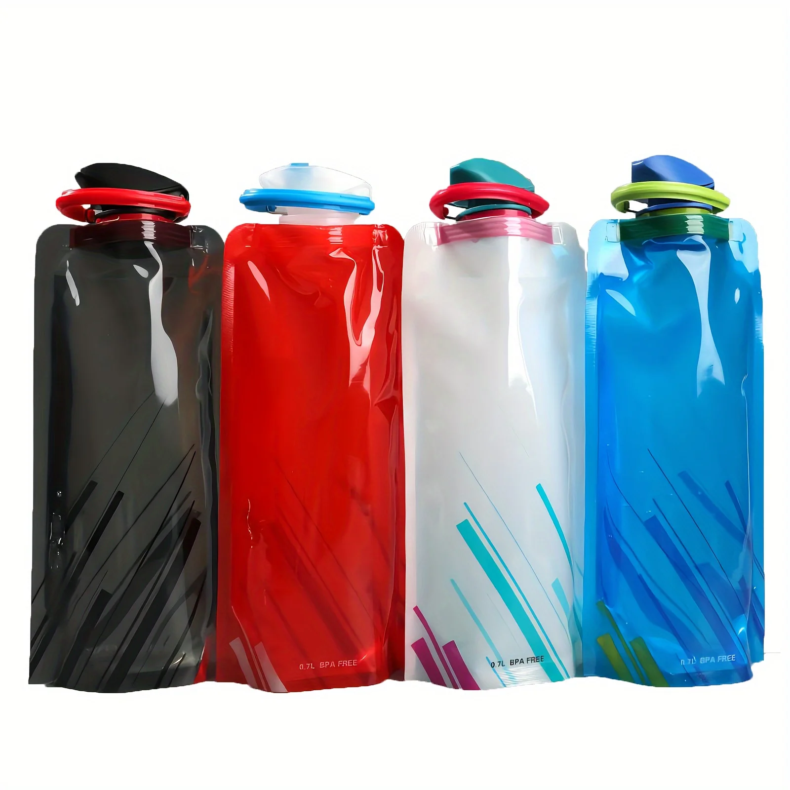 

700ml/23.67oz Portable Foldable Water Bottle, Collapsible Water Cup With Carabiner Clip, Suitable For Running, Cycling, Outdoor