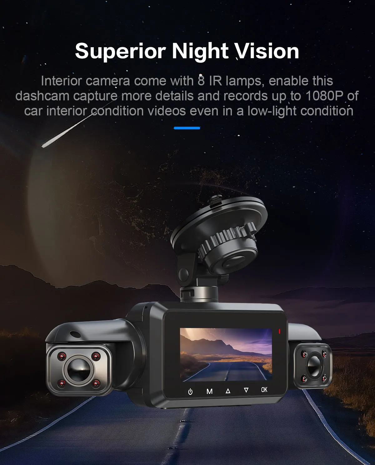 Dashcam Full Hd 4 Channel Car Camera 24 Hours Car Parking Mode Dash Cam Night Vision With Gps Wifi With Rear Viewing Camera