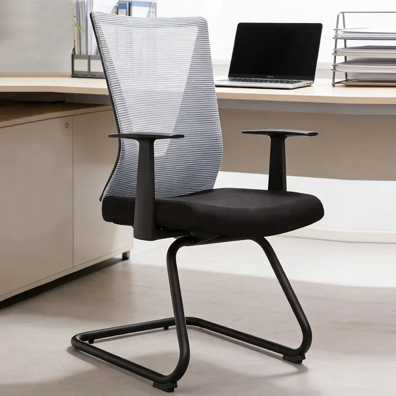 

Factory Direct Modern Middle Back Mesh Office Chair Professional Office Chair Set with Metal Feet Suitable for Conference Rooms