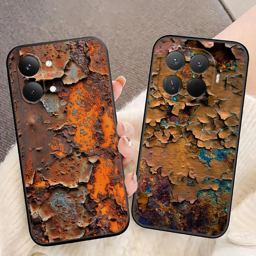 Image of Handyhülle für Xiaomi 17 17T 15 15T 14T 11 11T POCO F8 F7 F6 F5 X8 X7 X6 X5 M7 PRO Max DIY Hülle Cover Rustikale Metall-Texturen Rost