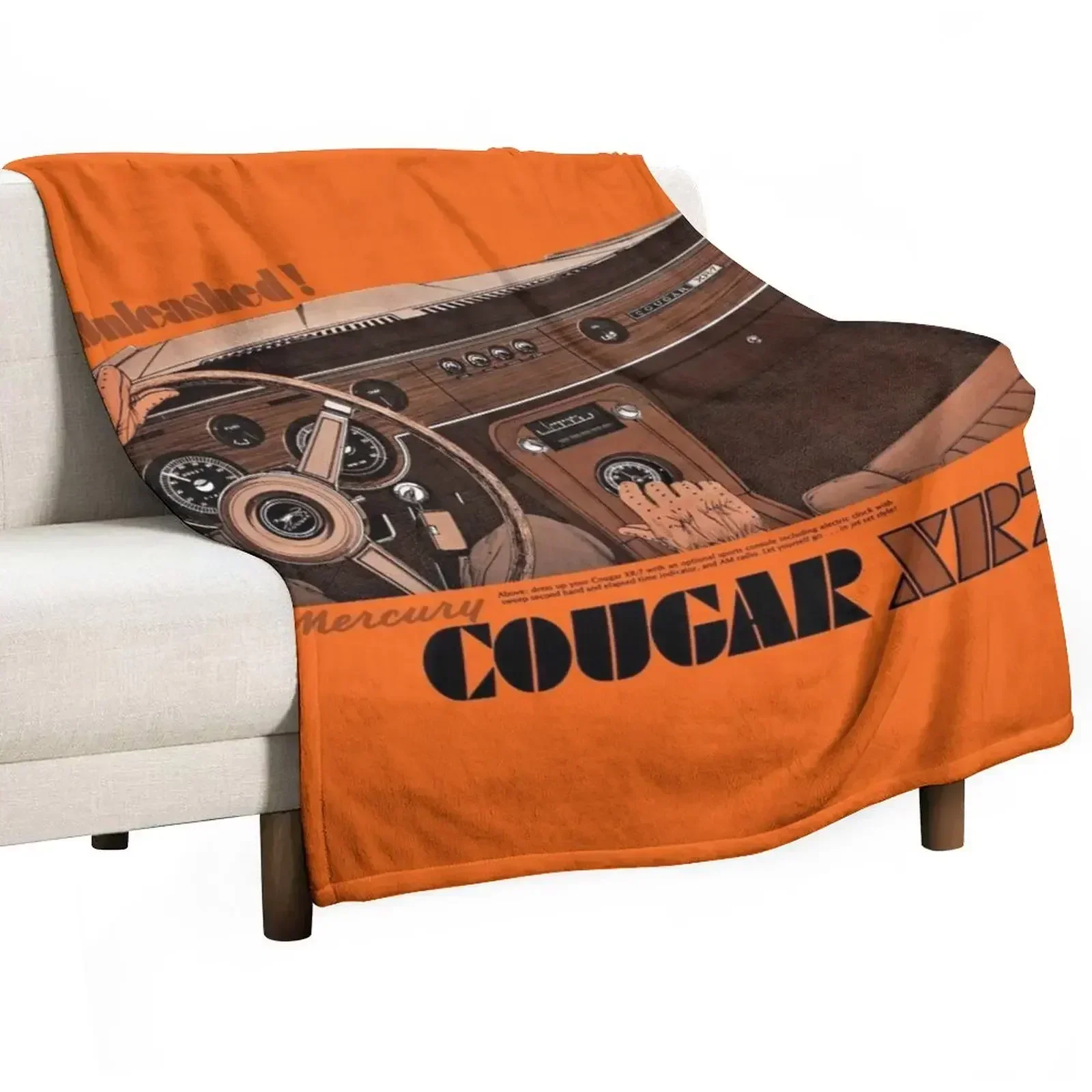 MERCURY COUGAR XR7 Throw Blanket Soft Thermals For Travel Stuffeds Camping Blankets