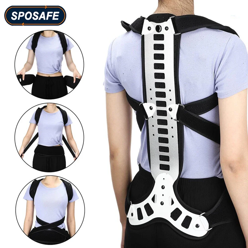 

Back Brace Posture Corrector Women Men Adjustable Back Support Belt for Full Back Scoliosis & Hunchback Correction, Pain Relief