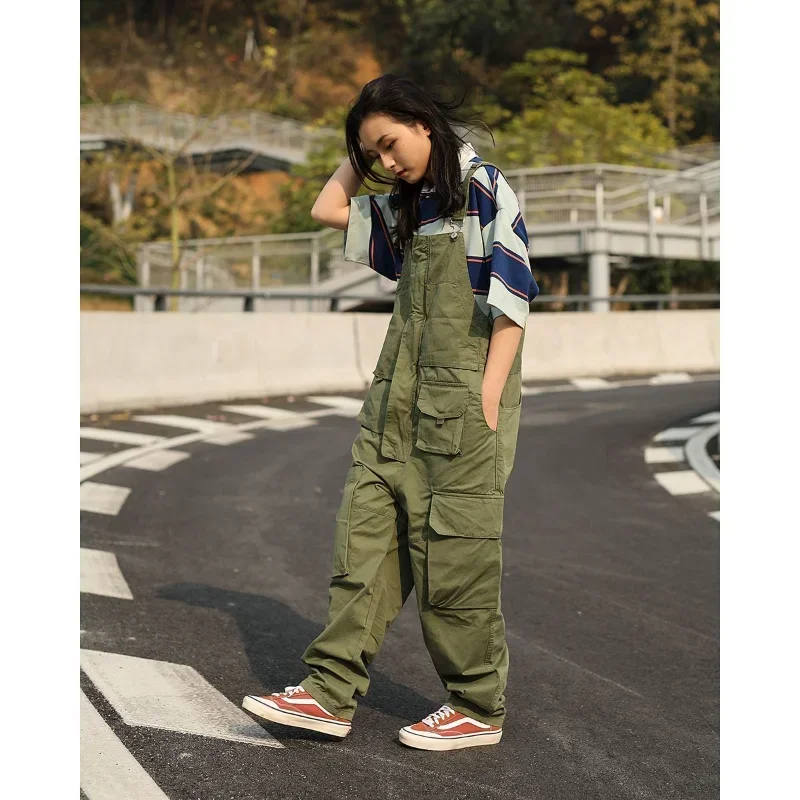 

Men Women's Retro Suspender Pants Couples Loose Fitting Overalls Work Suit Trousers Outdoor Work Leisure Carrying Jumpsuit