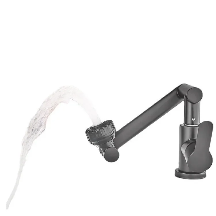 Universal Rotating Robotic Arm Faucet with Both Hot and Cold Functions