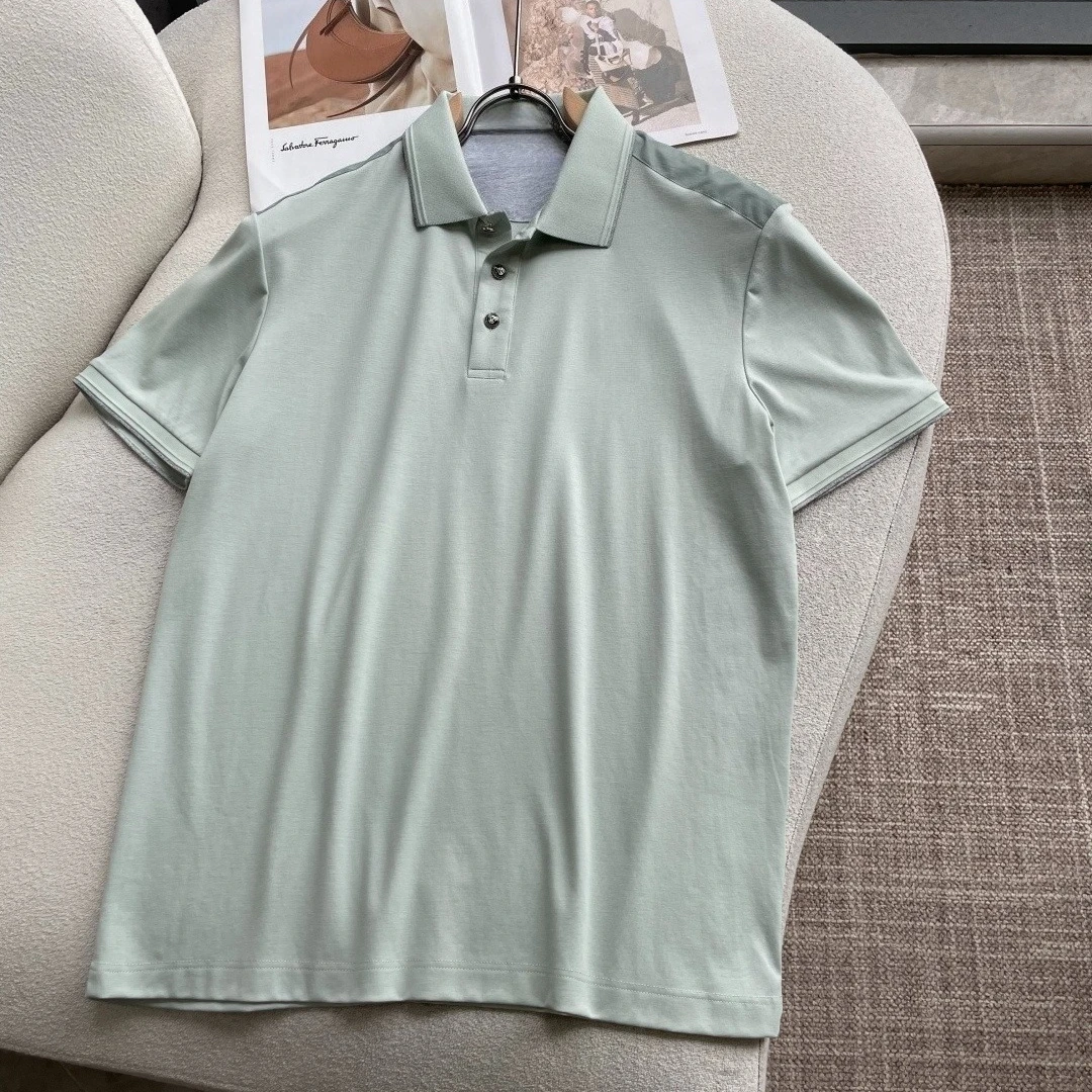 BC Italian Men's Crew Neck Mercerized Cotton Short Sleeve T-Shirt