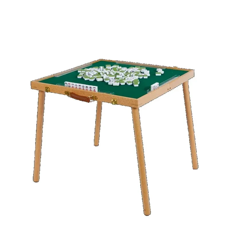 Indoor and Outdoor Games Table Simple Folding Mahjong Table Outdoor Entertainment Wooden Games