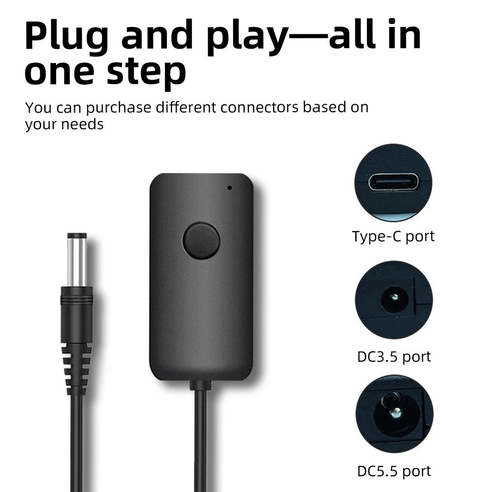WiFi Smart Switch for Ewelink DC5.5mm /3.5mm/Type-C Power Breaker with Voice/Mobile App Remote Control DC Power Switch Control