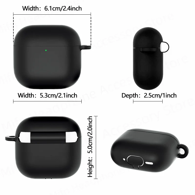 Silicone Protect Casefor airpods 4 case new 2024 apple airpods 4 life/se earphone with keychain soft skins for airpods 4 cases﻿﻿