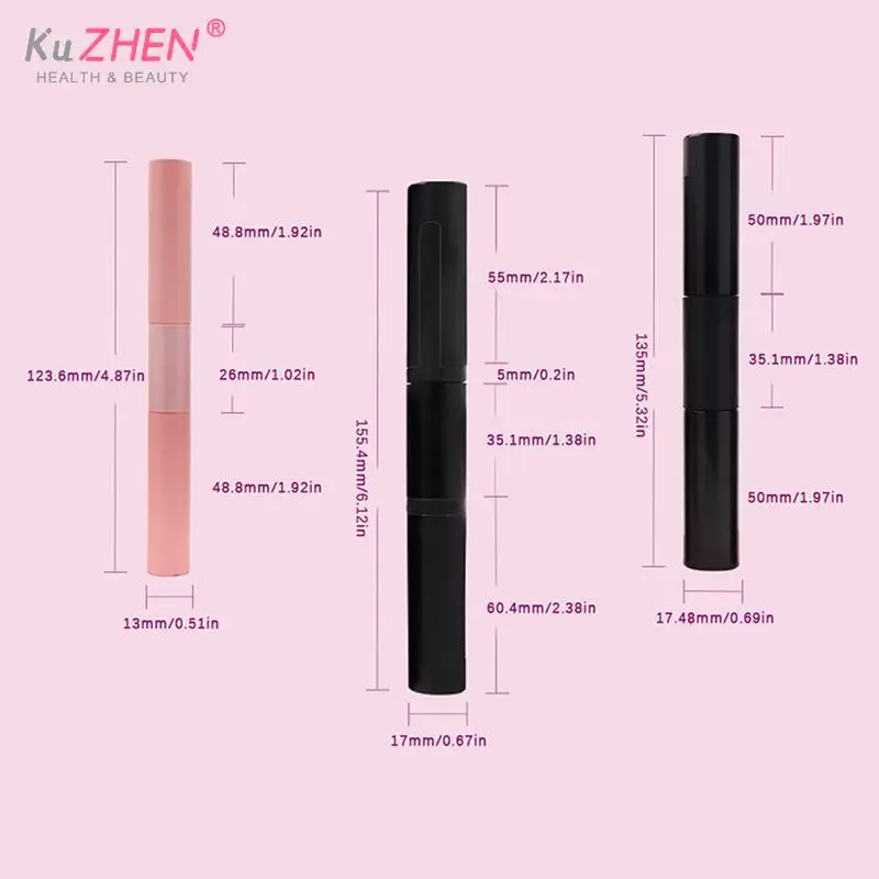 3/5/8ml Double Headed Empty Mascara Tube With Plug Eyelash Cream Container Bottle Make Up DIY Cosmetics Empty Tubes Pink Black