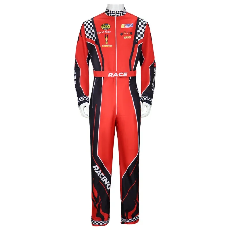 

2025 new Karting Jersey Clothing Racer Cosplay Costume Red Classic One-Piece Training Racing Uniform Suit hotsale