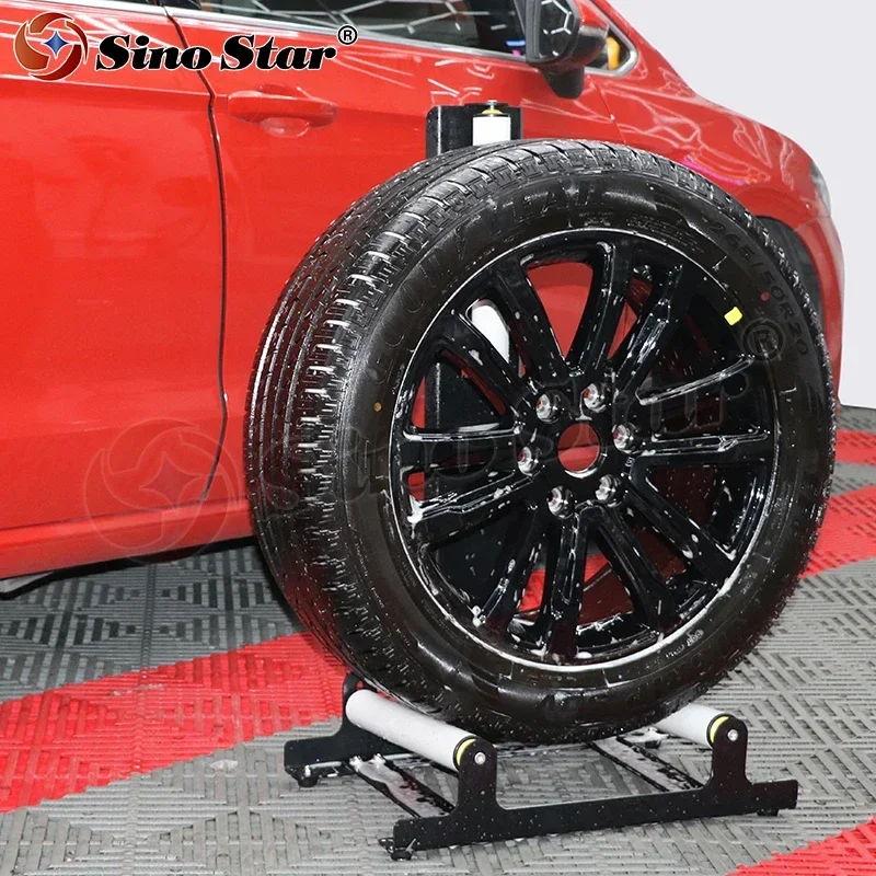 Black Car Detailing Tire Cleaner Stand for Wheel Coating, Polishing & Wheel Wash SP00343