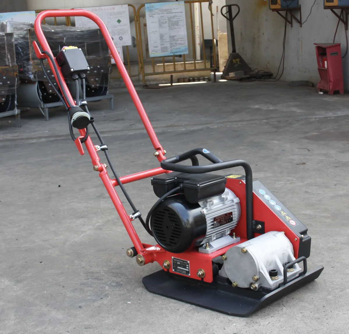 50KG 10.5KN 1.5KW Pemadat Tana - Plate Compactor Vibrator ulasan dan harga