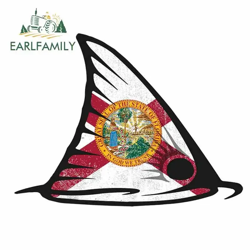 

Earlfamily 13 см x 13 см для Флориды, красной рыбы, рыбалки, тонкая наклейка, граффити, автомобильные наклейки, виниловая автомобильная пленка, тянущий цветок