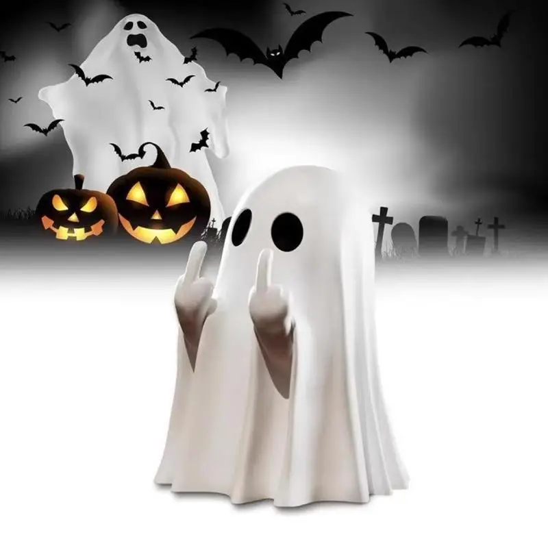 PVC Ghost Pen Holder Cute Spooky Pencil Rack Desk Storage Ornament Creative Kawaii Office Stationery Stand Halloween Gift