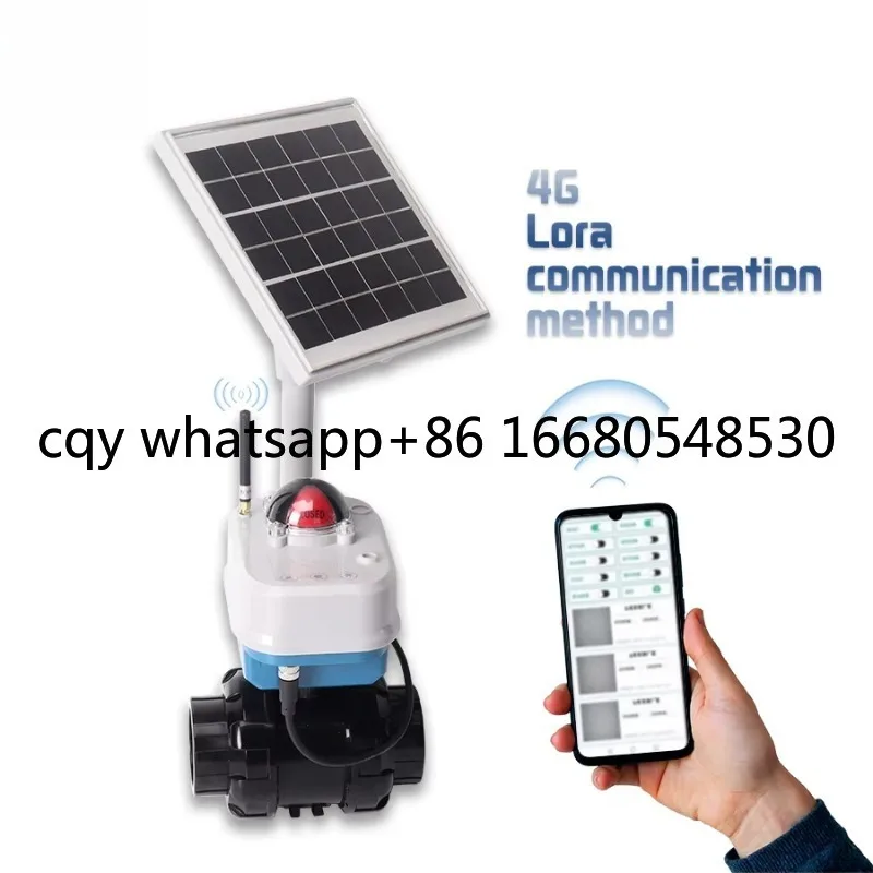 

LO Solar Energy Intelligent Electric Ball Valve butterfly Valve Three-way Mobilephone Wireless Control Agricultural Irrigation