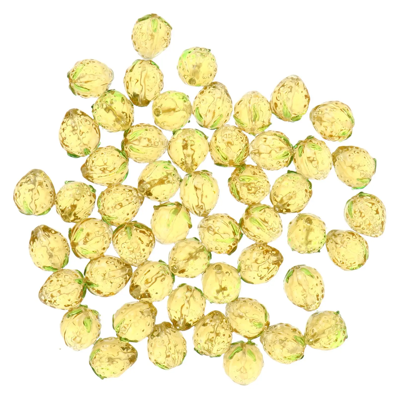 50 Stück Kristall-Erdbeerperlen, DIY-Schmuckherstellung, Obst, Erdbeere, Armband, Charms, Bulk-Glas