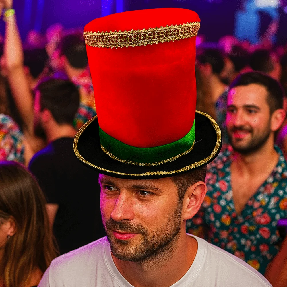 Cute Plastic Christmas Welcome Hat Comfortable Checkered Glitter Sequin Christmas Hat Soft Ornaments Christmas Party Cap Adult