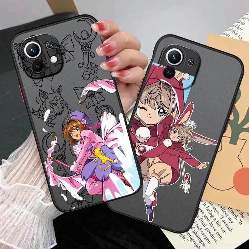 

Cartoon C-Cardcaptors Sakuras Phone Case For Xiaomi 14T 13T 13 12T 12 12S 11T 11 11i 10 10T Ultra Pro Lite Frosted Translucent