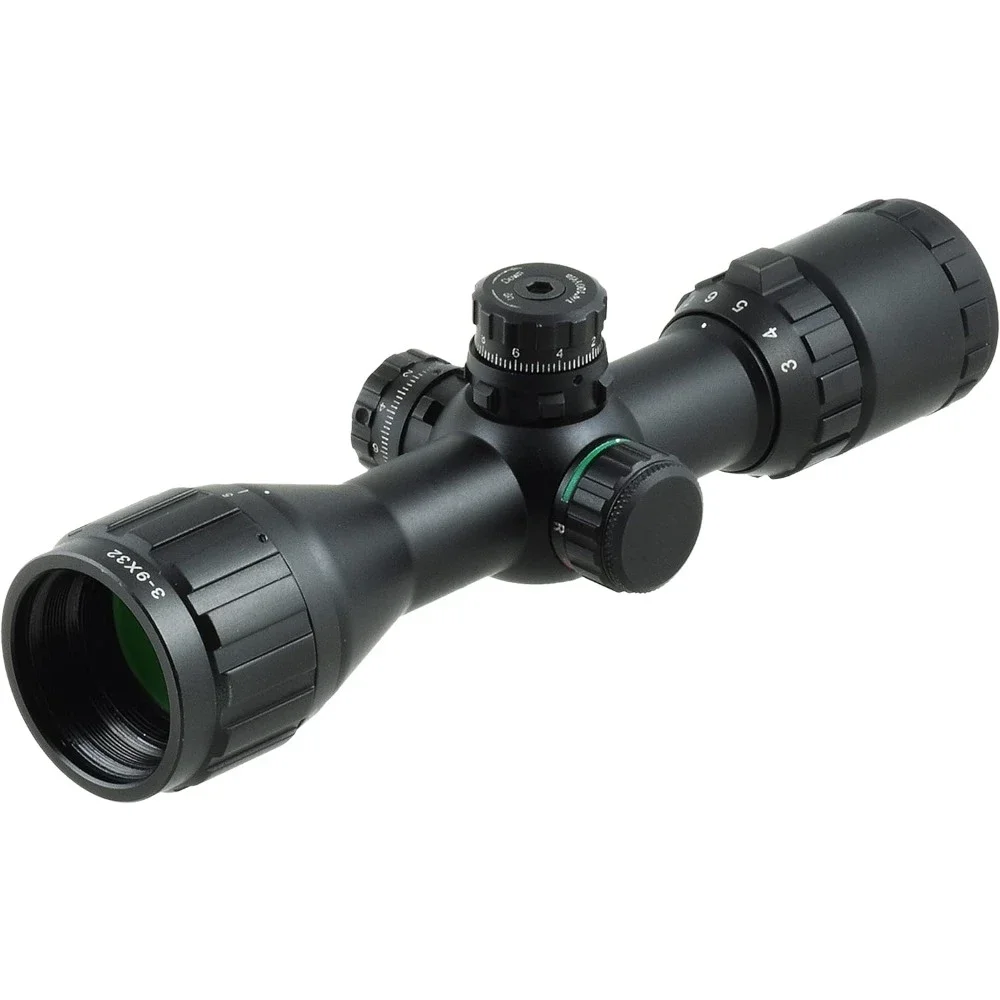 

AO Rifle Scope 3-9X32 1" BugBuster Scope Military Tactical Sights RGB Mil-dot QD Rings Black Telescopic Hunting Optics Sports