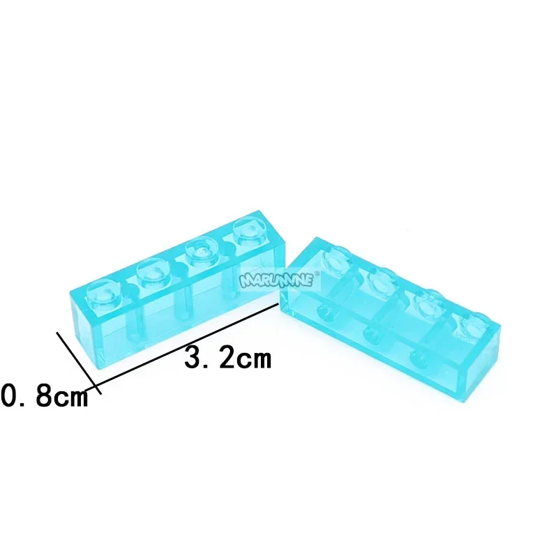 MARUMINE 100PCS/Lot 1X4 Dots Idea MOC Bricks Designer Building Blocks Accessories Parts 3010 DIY Educational Toys for Children
