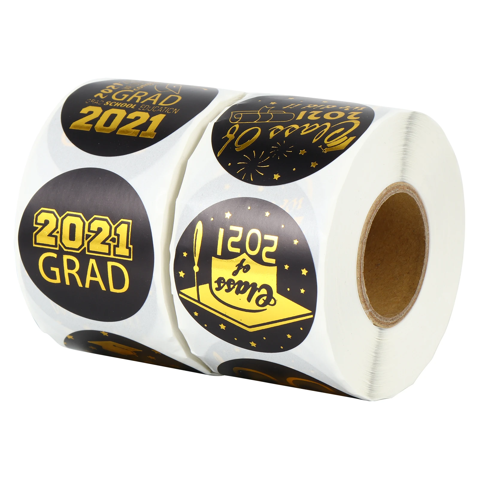 

2 Rolls Message Book Stickers Graduation Theme Sealing Letter Decoration Gift Bag Ornament Self-Adhesive Removable For Kids