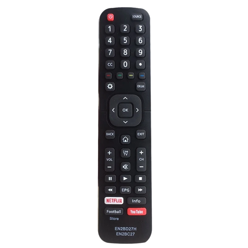 TV Remote Control, For Hisense Intelligent TV Remote Control EN2BC27/EN2BD27H Replace Remote Controls