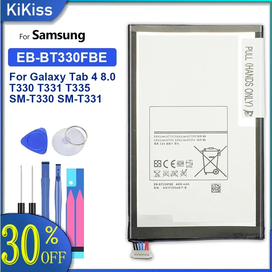 Tablet Battery For Samsung GALAXY Tab 4 T330 SM T331 T331C T335 4450Mah EB-BT330FBE