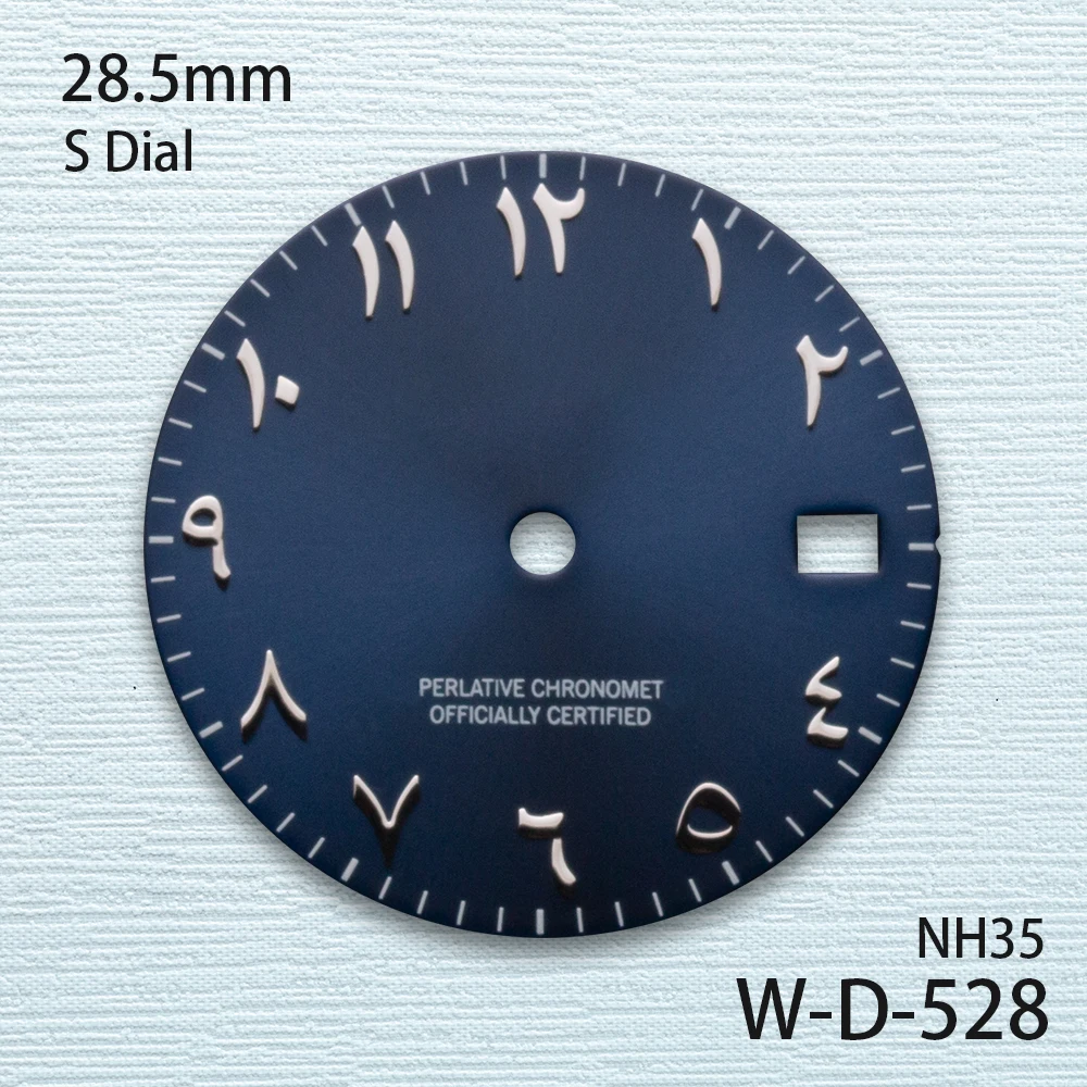 28.5mm S Logo Arab Dial Fit NH35/NH36/4R/7S Japanese Movement High-Quality Sunray Dial Watch Modified Accessories