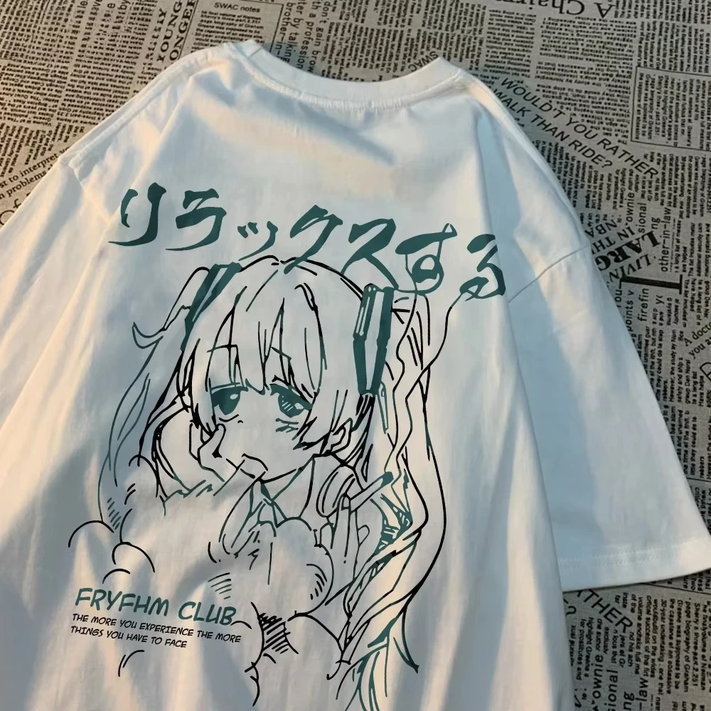 

Футболка с цветочным принтом, мягкая дышащая повседневная футболка унисекс с графическим принтом и забавным принтом, уличная одежда в стиле аниме, летний женский топ Fa