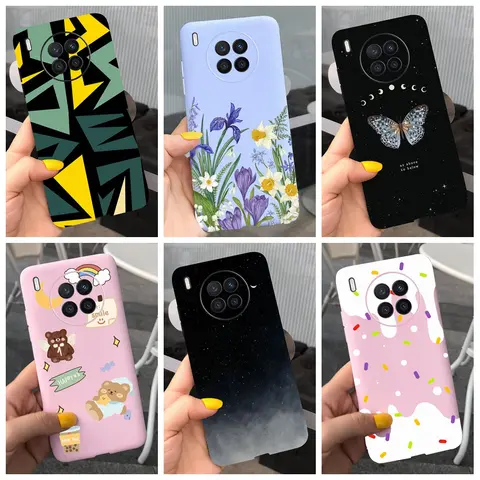 For Honor 50 Lite Case NTN-L22 NTN-LX1 NTN-LX3 Silicone Back Cover Fashion Patterned Soft Funda For Huawei Nova 8i Nova8i Bumper