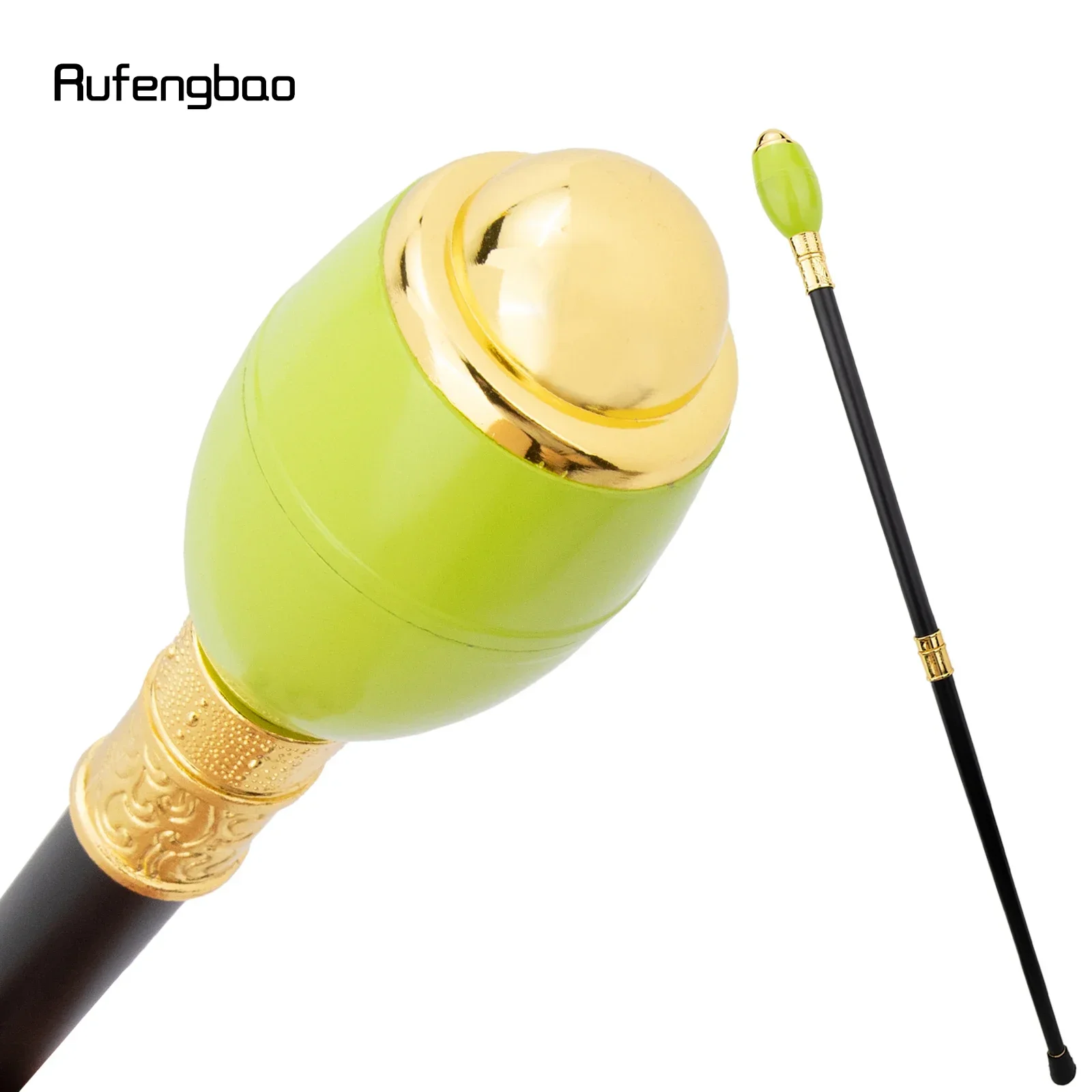 Grüne Kugel Silber Gehstock Mode Dekorativer Gehstock Gentleman Elegant Cosplay Cane Crosier 90cm
