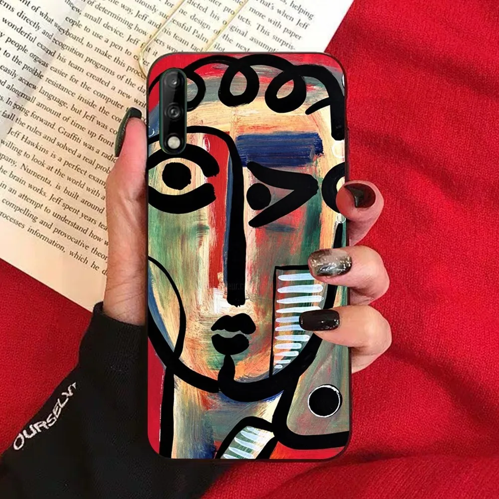 Picasso abstract Art painting Phone Case For Huawei Honor 10 lite 9 20 7A 9X 30 50 60 70 pro plus Soft Silicone Cover