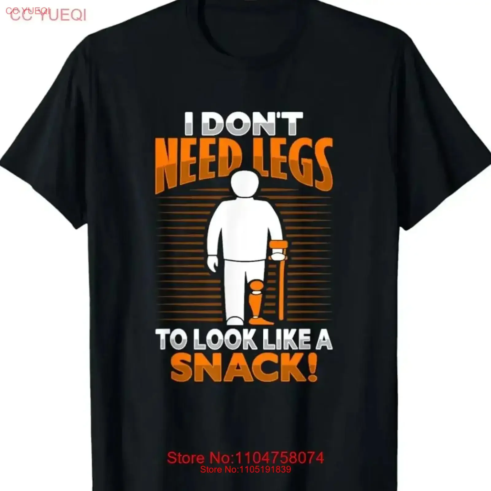 

Amputee Joke Leg Prosthetic Design for a T Shirt Size S 5XL vintage Washed graphic Slightly Comfortable streetwear vintage