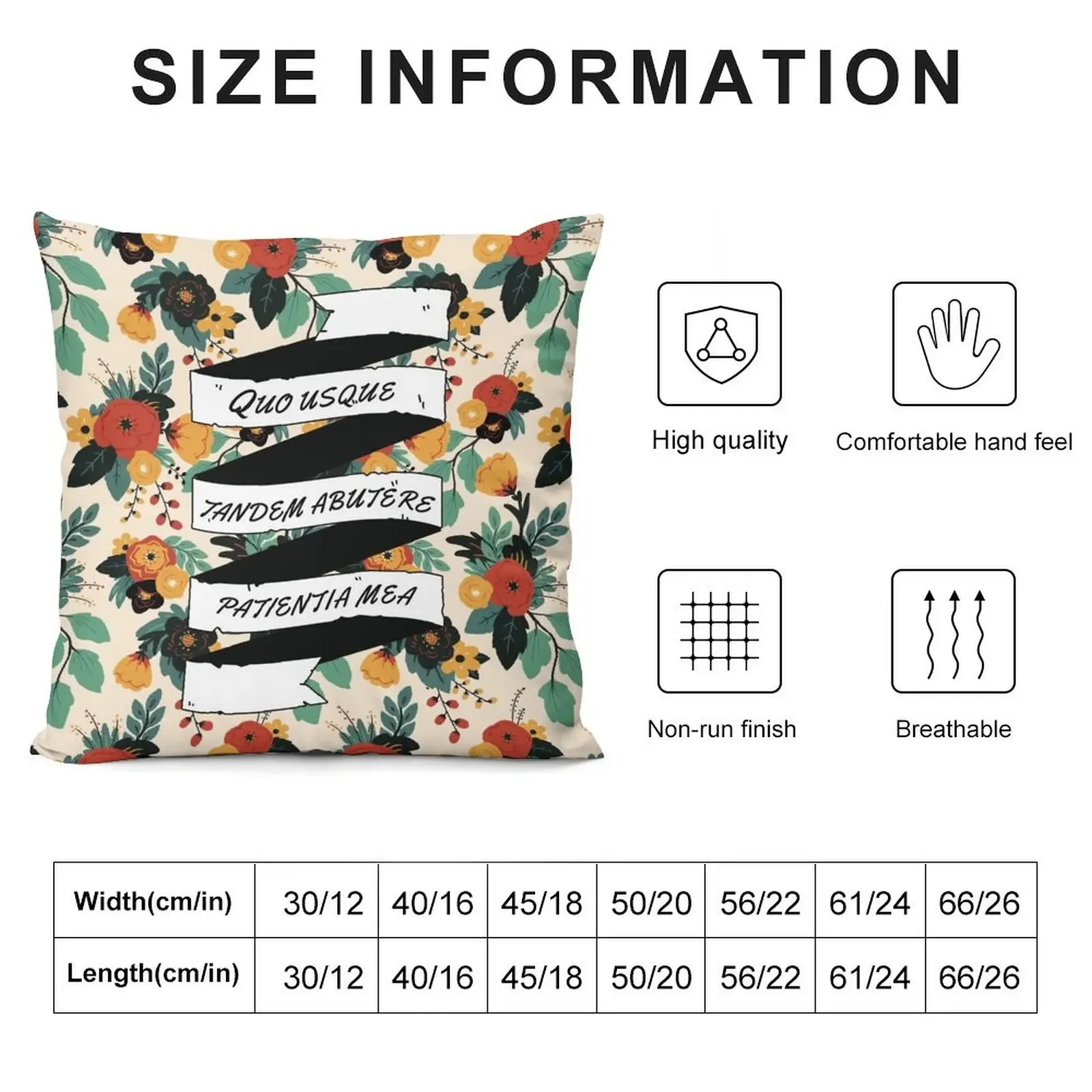 Cicero Orations - Floral Throw Pillow sleeping pillows christmas pillowcases Elastic Cover For Sofa Decorative Cushions pillow