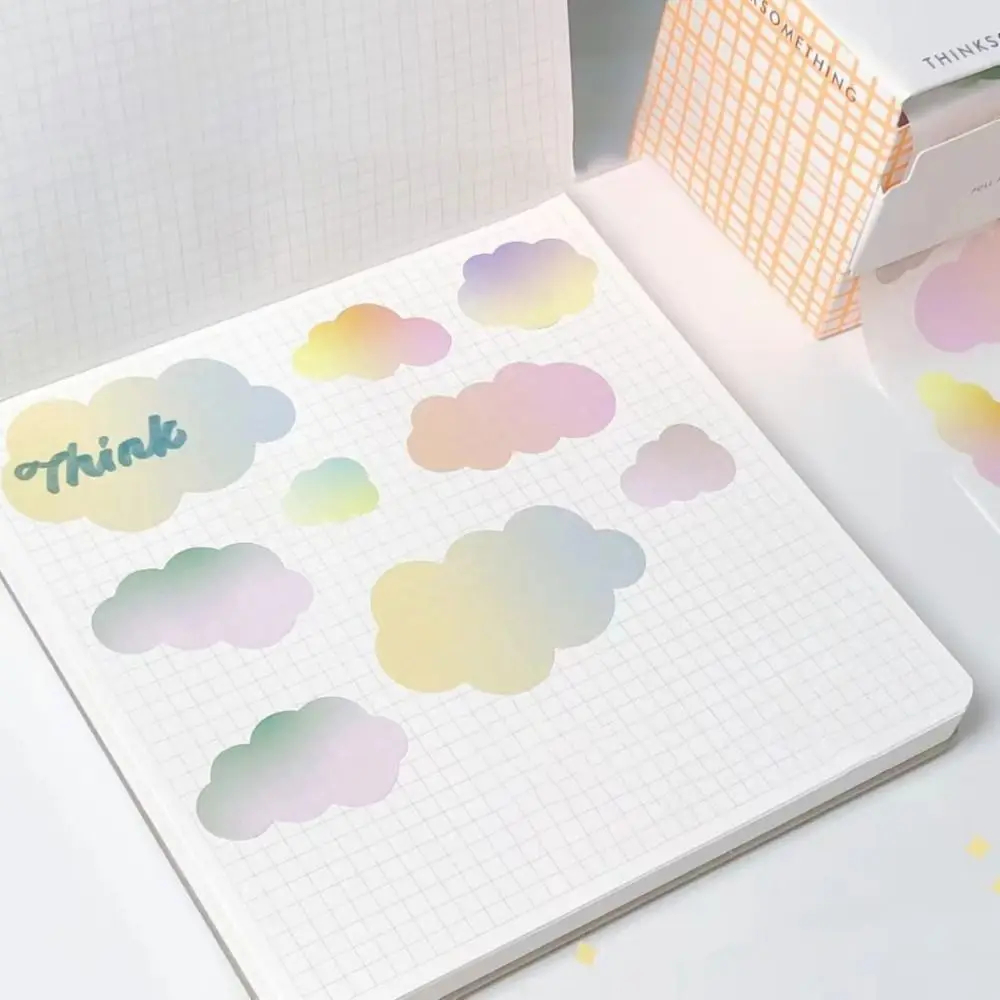 100 개/대 풀 아웃 디자인 메모 패드 전체 접착제 DIY 라벨 스티커 다기능 Tearable 메모장 크리 에이 티브 편지지