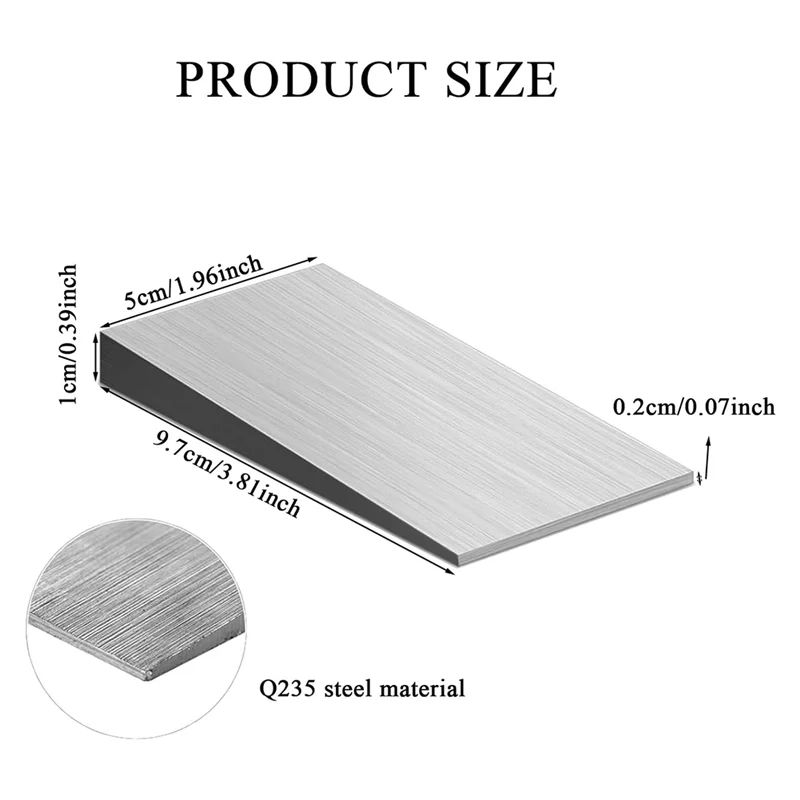 Cunha de flange de aço Y50A, pacote com 4 arruelas chanfradas de 4 x 2 polegadas para torno para equipamentos de soldagem